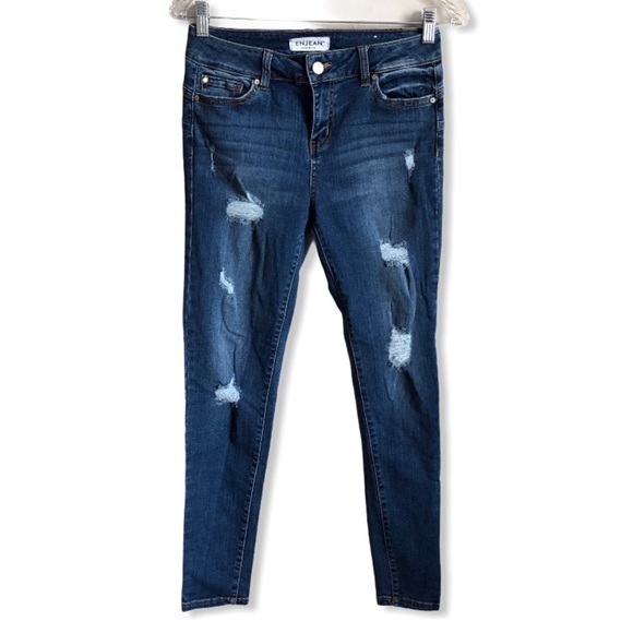 Enjean Distressed Skinny Denim Jeans - Picture 1 of 11